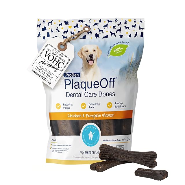 ProDen PlaqueOff 13 Huesos Dentales Sabor Pollo para Perros Medianos y Grandes