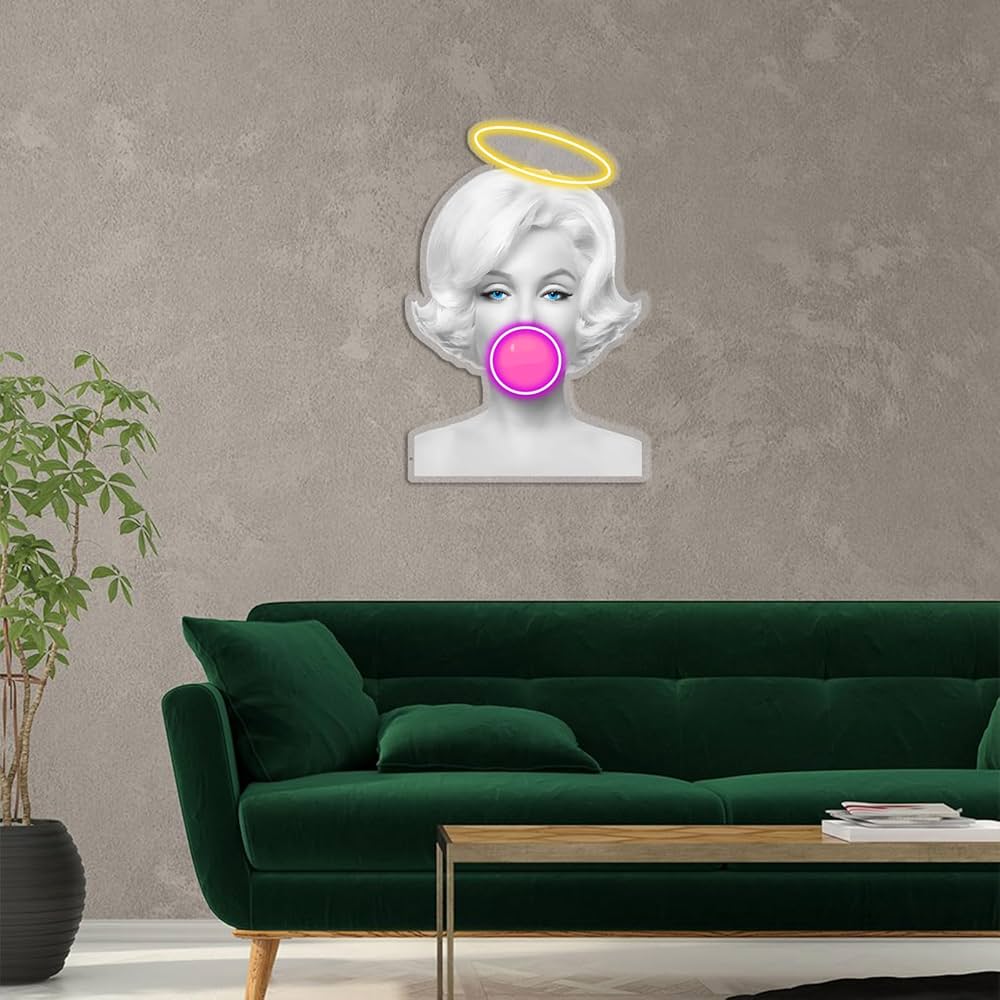 【大型サイズ】マリリン・モンロー 壁掛けネオンライトアート Amazon.co.jp: Decor Lighting ネオンサイン 壁の装飾用パーソナライズ