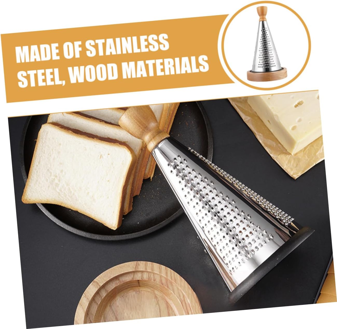 Shaped Cheese Grater Portable Manual Grating Tool for Home Use Versatile Kitchen Gadget for Vegetables and Cheese Design