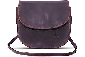 REAL LEATHER CROSSBODY BAGS FOR WOMEN, SMALL SADDLE CROSS BODY SLING PURSE...
