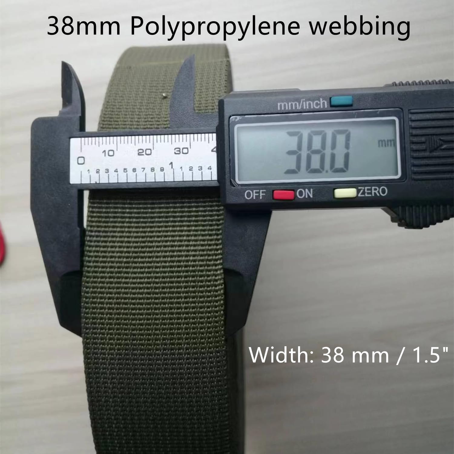 1 1/2 Inch Polypropylene Webbing Strap Tape for Bags, DIY Craft, Backpack, Strapping - Length 5 10 20 or 50 Yard