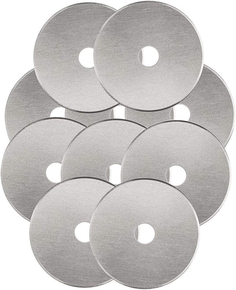 Rotary Cutter Blades 45mm 10 Pack by KISSWILL, Fits Fiskars, Olfa, Martelli, Dremel, Truecut, DAFA Rotary Cutter Replacement for Quilting Scrapbooking Sewing Arts &Crafts, Sharp and Durable
