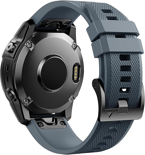 Miniatura 3 de ANCOOL - Correa para Garmin Fenix 5, de ajuste fácil, de silicona suave de 22 mm de ancho, correa de reloj para Garmin Fenix 5