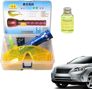 Juego De Gafas De Detección De Fugas De Aire Acondicionado para Coche Comprobador De Fugas UV Detector, Probador De para Congeladores Refrigeradores Y Electrodomésticos Tinte UV Ecológico