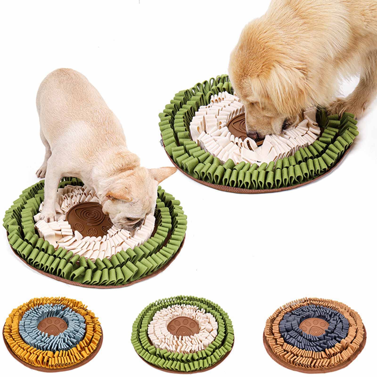 PANGBOER Rompecabezas interactivo para perros, alimentador lento con alfombrilla para lamer, mejora la inteligencia para cachorros, tapete de forraje de 48 x 48 cm