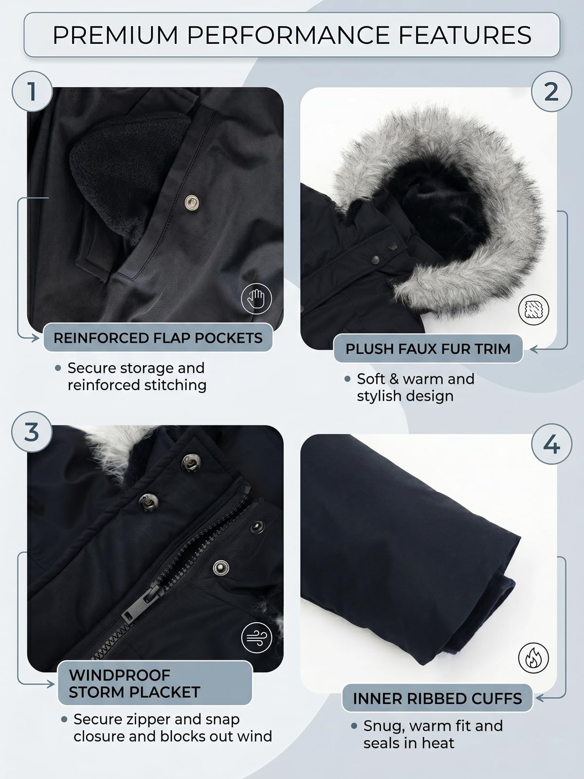 SOLOCOTE Cappotto Invernale regazza Impermeabile Pesante Sci Piumino Sintetico con Cappuccio Lungo Parka per Bambini