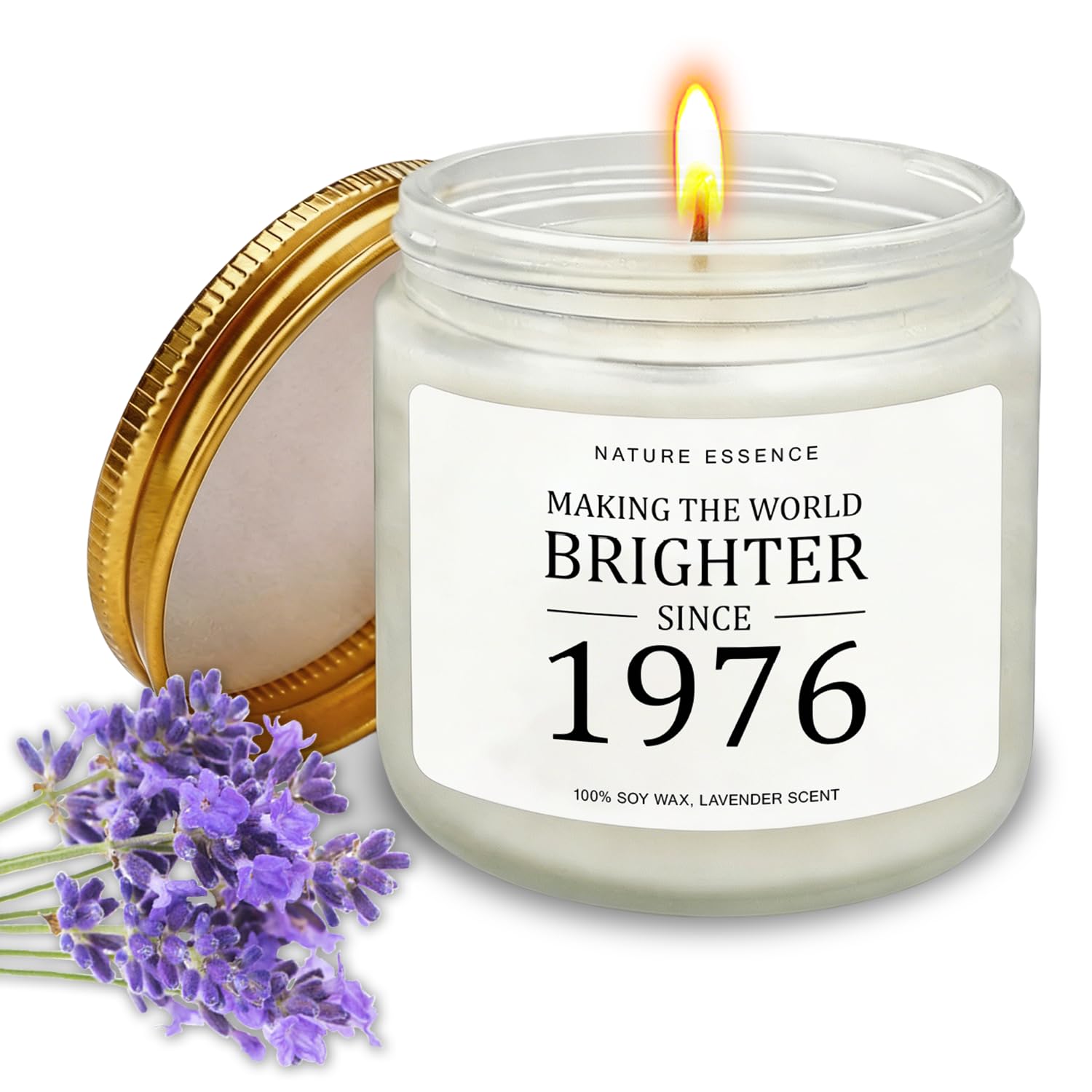 50th Birthday Gifts for Women, Handmade Birthday Candle, Soy Wax Lavender Candle, 3.5OZ Candles Long Burning, Thoughtful Gifts for 50 Year Old Women, Best Friend, Mum