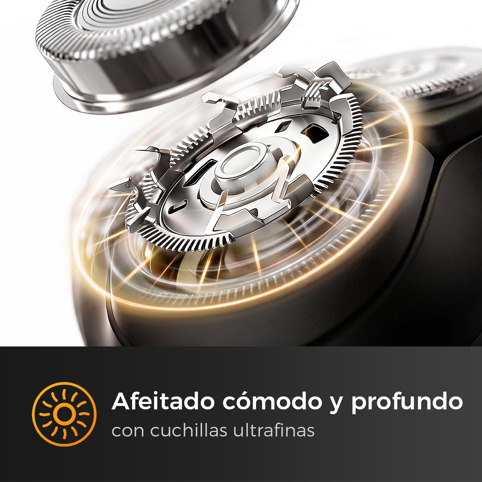 Afeitadora Electrica Hombre, Autonomía 120 minutos, Cuchilla de Acero Autoafilado, Afeitadora de barba emergente, Uso Diario o de Viaje, Rendimiento Potente y Eficiente, 8200rpm