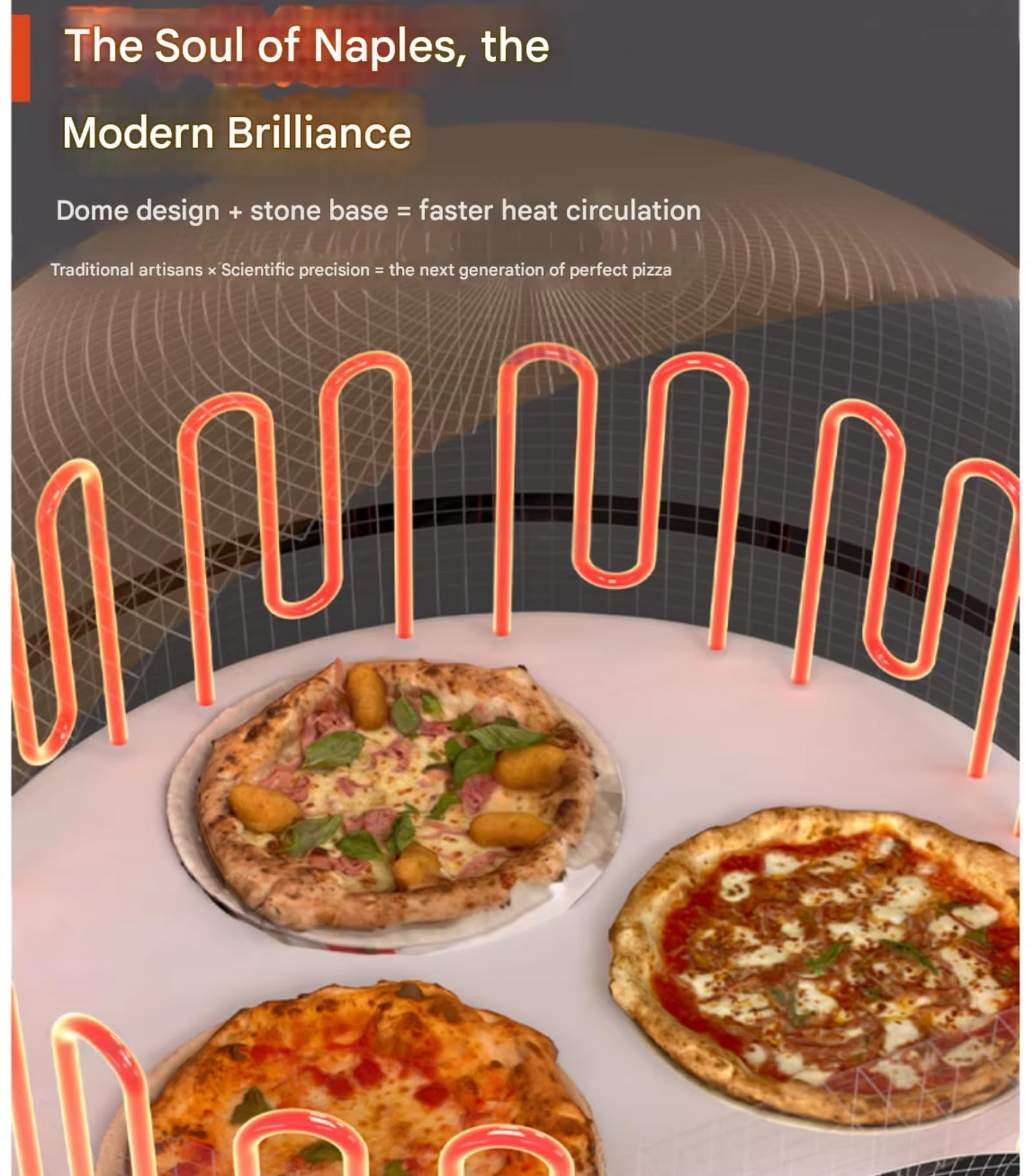 Forno a legna commerciale della pizza della cupola