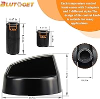 Vista 3 de Paquete de 4 perillas de control universales negras con 12 adaptadores y 4 perillas de control universales blancas con 12 adaptadores, compatible