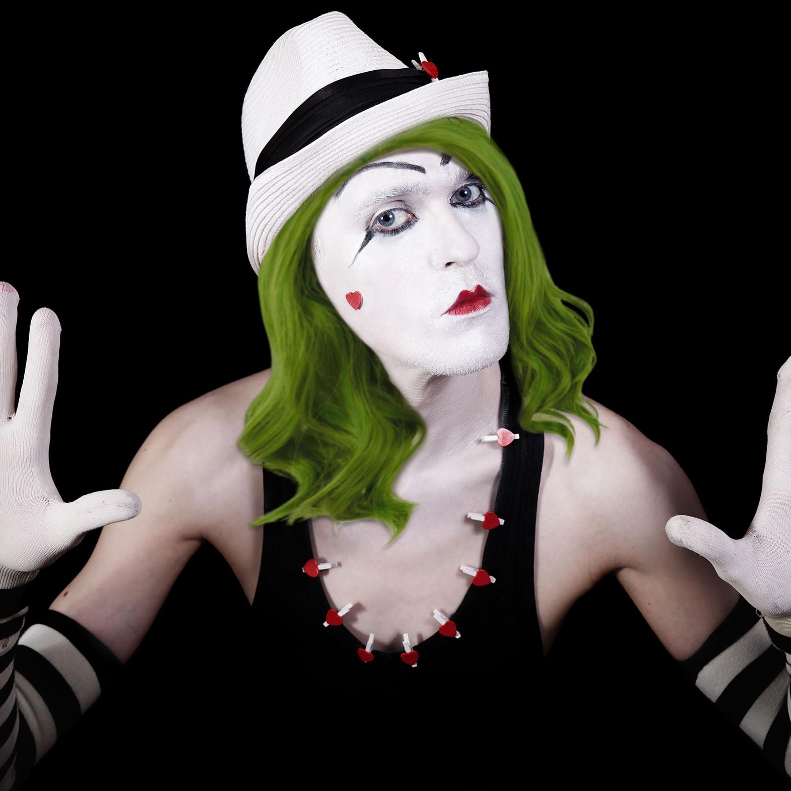 Parrucca Verde Neon Con Capelli Ondulati Lunghi 20 Pollici, Perfetta Per Halloween, Cosplay E Feste In Maschera, Da TRIXES