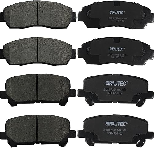 Miniatura 14 de Juego de pastillas de freno delanteras y traseras de 4 ruedas de repuesto de pastillas de freno de disco de cerámica para Nissan Pathfinder