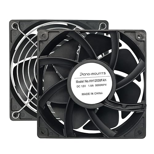 Miniatura 7 de Strong Quiet 12025 Ventilador de 120x120x25mm 12cm 120mm, ventilador de refrigeración CC 12 V, para carcasa de computadora, 2 pines, 2 cables, 1600