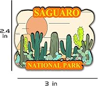 Vista 3 de Saguaro National Park Arizona USA - Imanes para refrigerador, productos de madera 3D, resistentes a la fricción, recuerdos de viaje, decoración