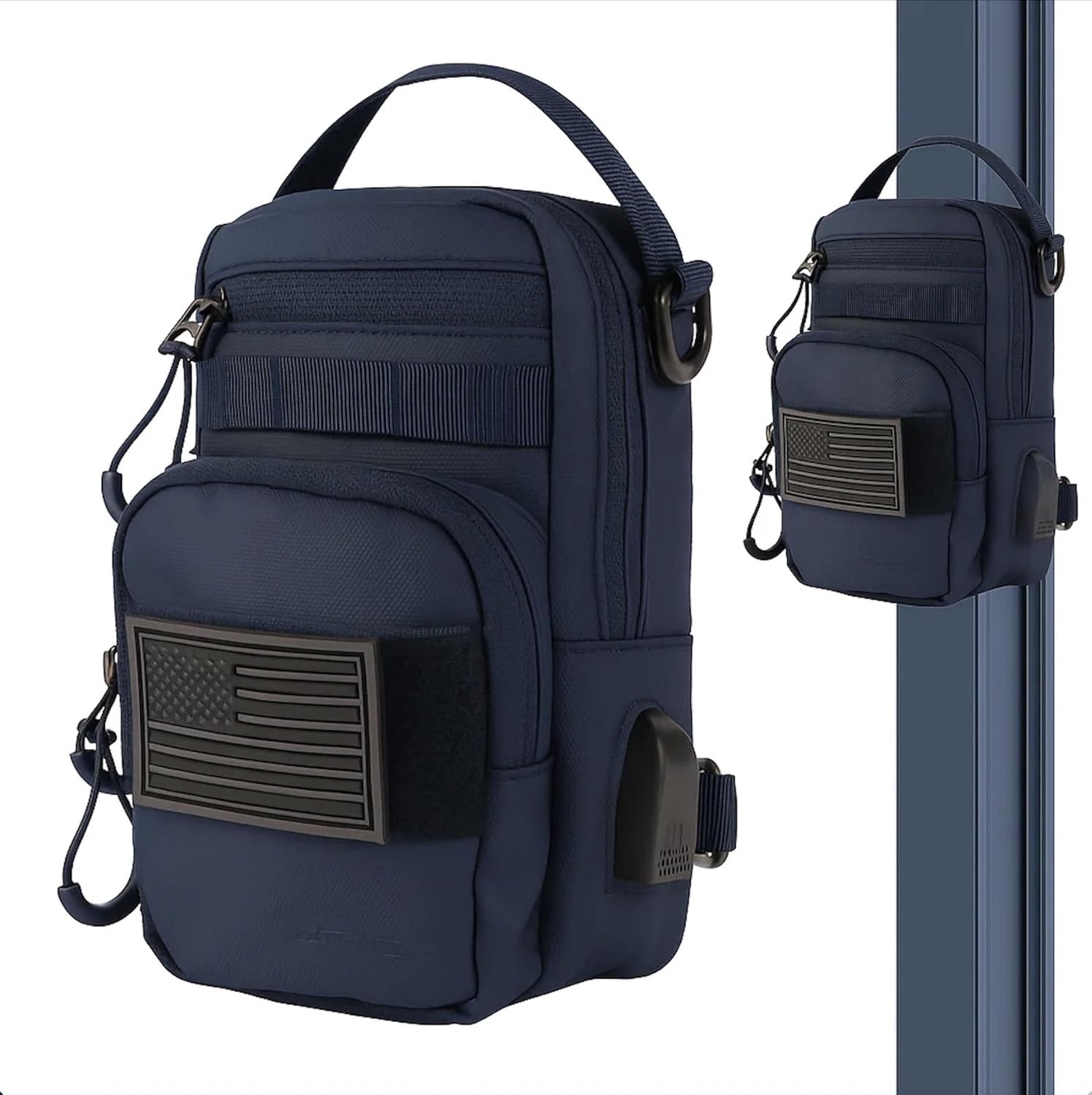 LEPHYON Magnetic Gym Bag, Small Gym Bag for Men & Women, Crossbody Sling Bags with Strong Magnets, USB Charging Port, Multi-Carry Design, Perfect for Travel Workout Sports, Best Gift for Fitness Lover