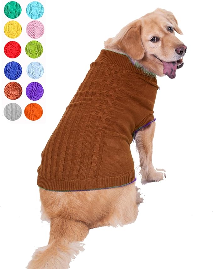 Dog Sweater, Warm Pet Sweater, Dog Sweaters for Small Dogs Medium Dogs Large Dogs
