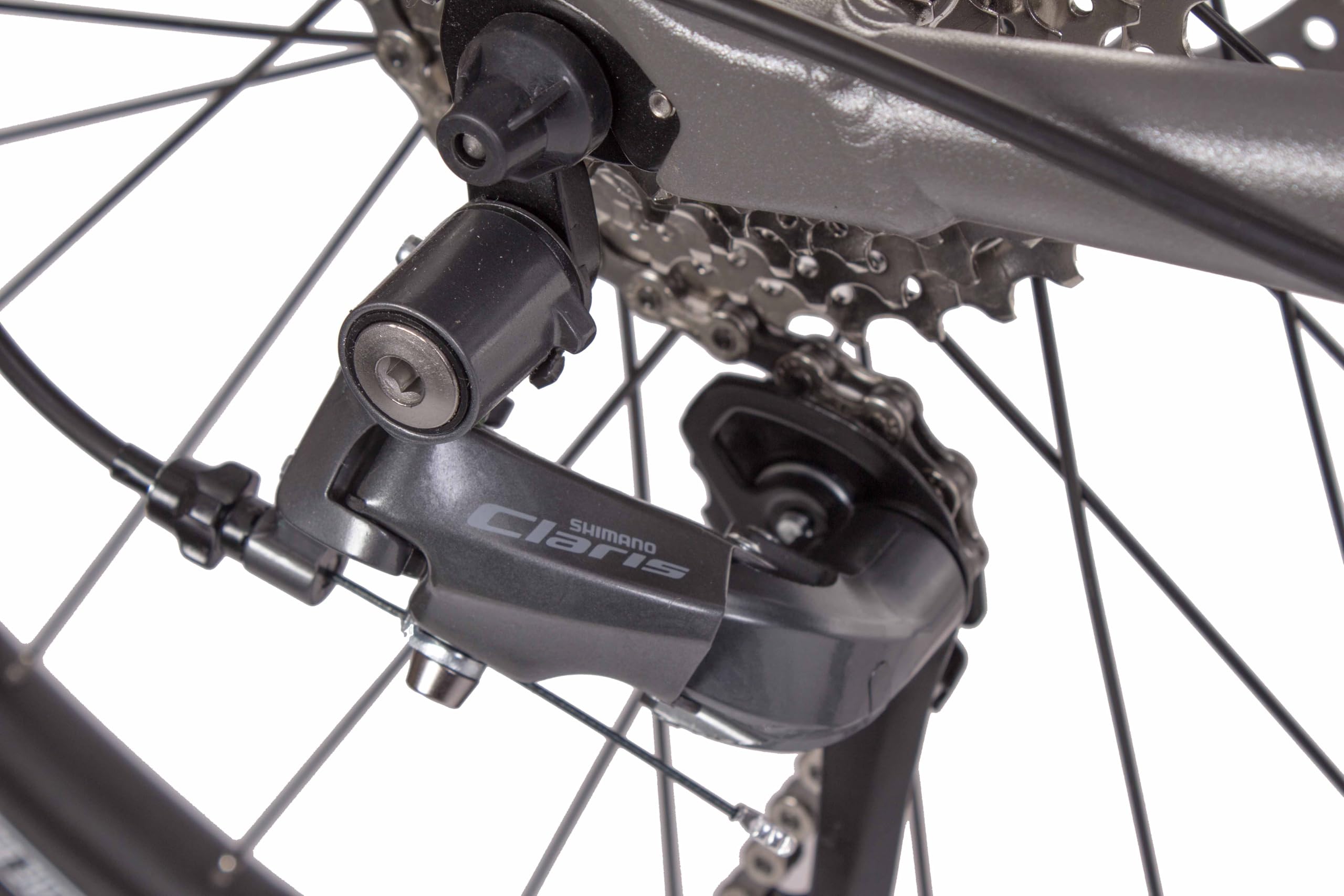 Gravel Aluminium-Rennrad mit Shimano Claris 2 x 8 Gängen, 700 x 40 C, Grau