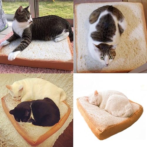 Miniatura 5 de Dofover Cojín suave para gatos, colchón de pan para mascotas, colchoneta para tostadas, para perros y gatos pequeños y medianos, almohada para