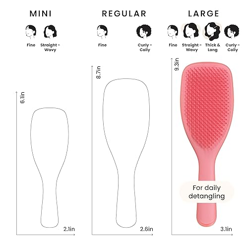 Miniatura 5 de Tangle Teezer Cepillo Desenredante Ultimate Grande para Cabello Húmedo y Seco, Elimina Nudos y Reduce la Rotura para Tipos de Cabello Largo, Grueso
