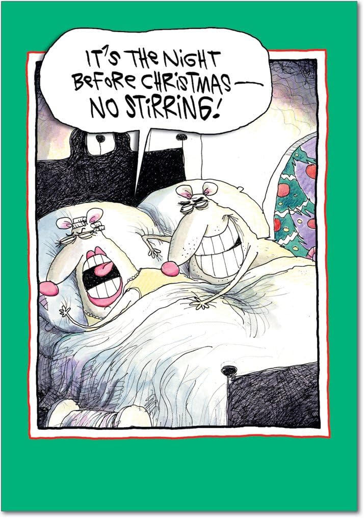 5821 No Stirring Funny Christmas Paper Card with Envelope