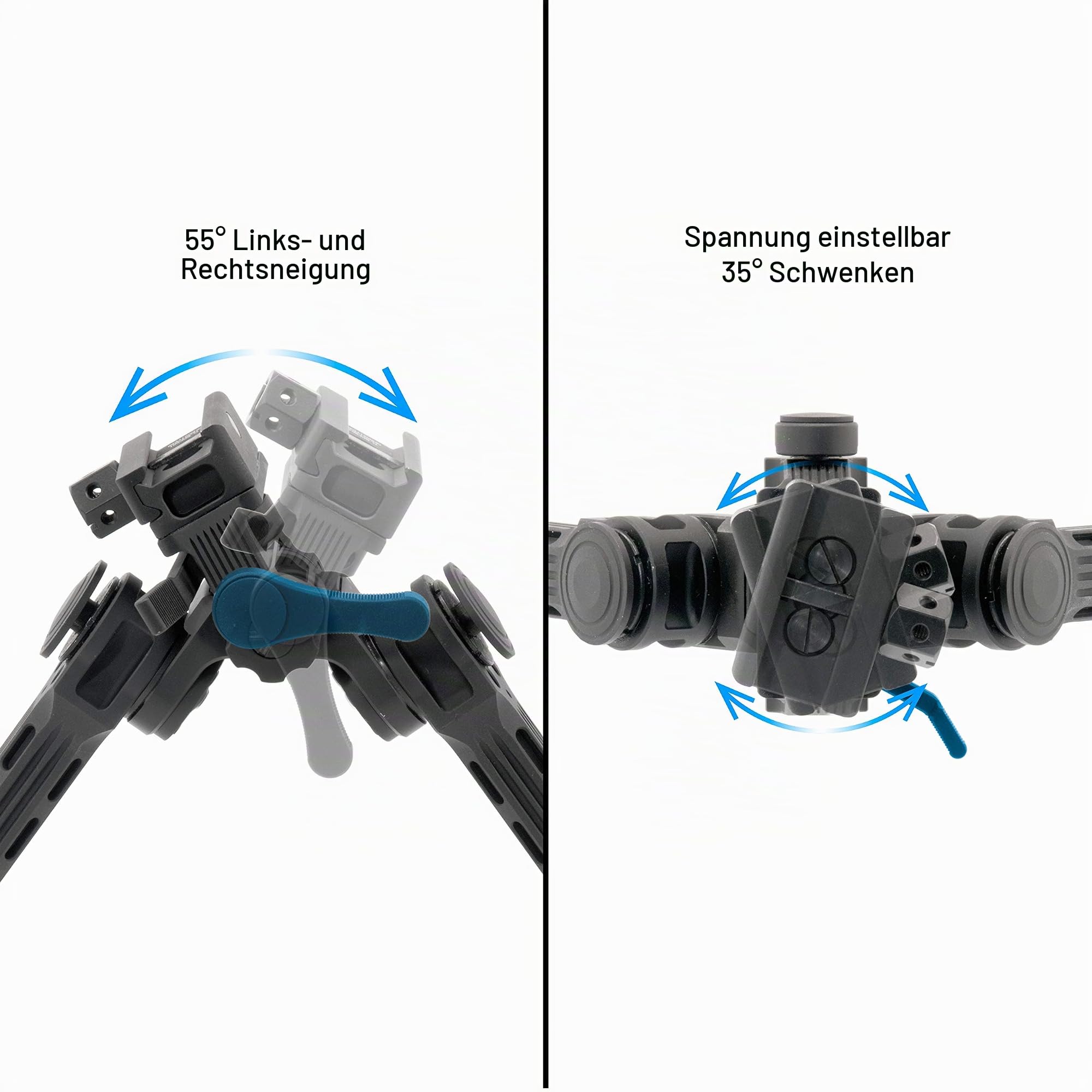 UTG Big Bore Doppelstativ, 22,9-35,6 cm Mittelhöhe, Schwarz