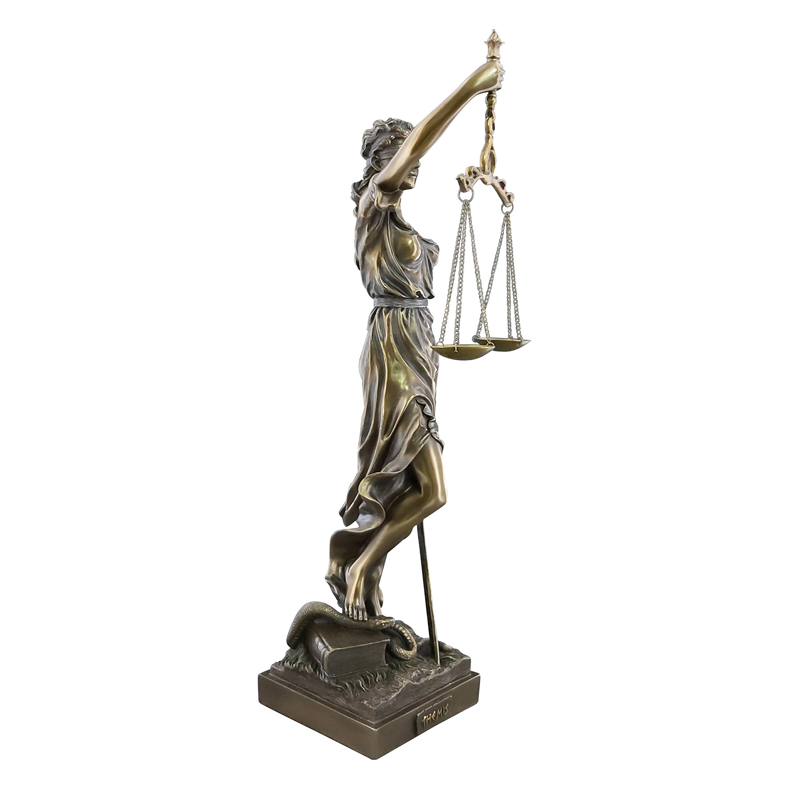 Veronese Diosa Griega Antigua Themis/Blind Lady Justice (Estatua Decorativa de Bronce/Resina/Escultura 50cm / 19.68in)