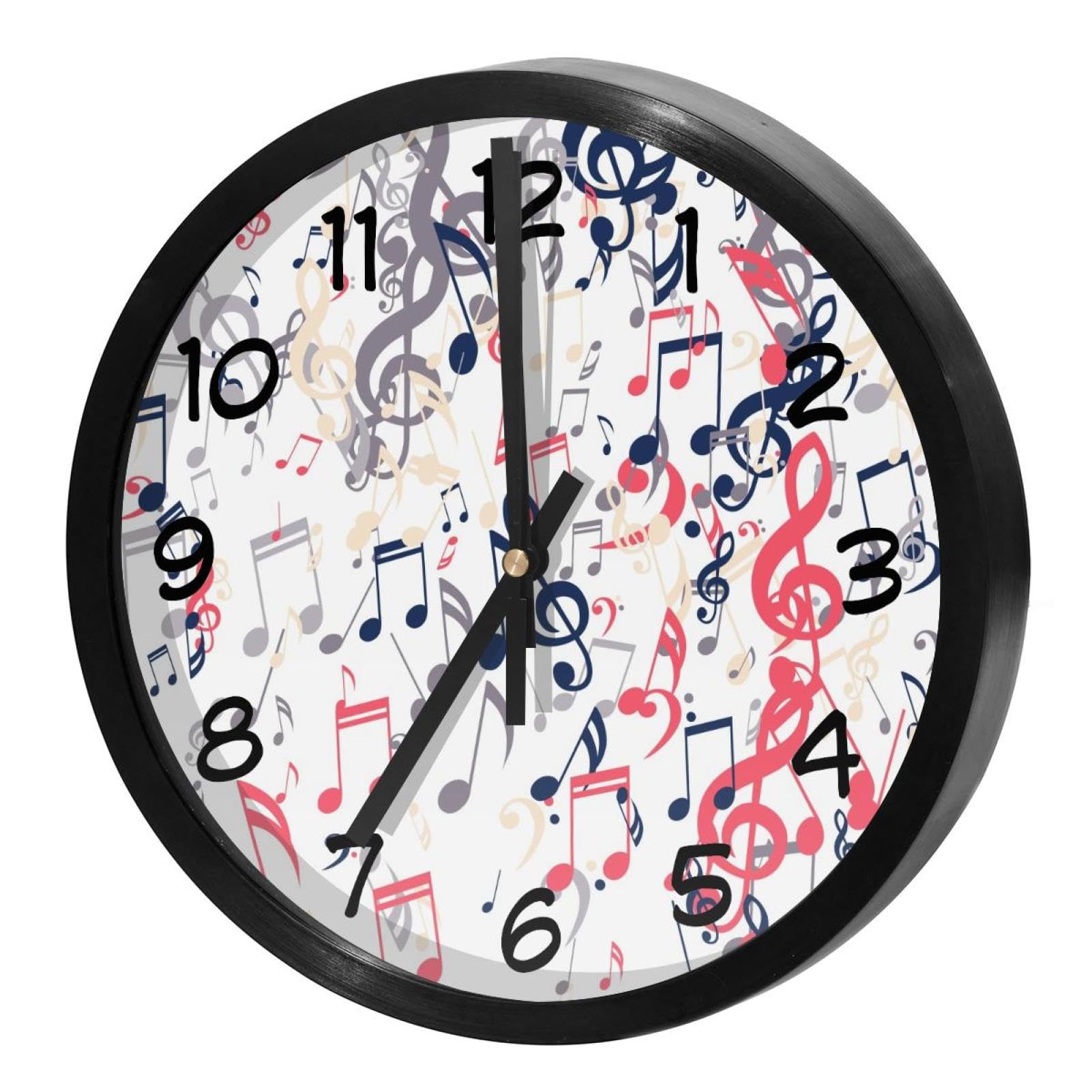 Horloges murales rondes à quartz fonctionnant à piles pour un affichage précis et coloré