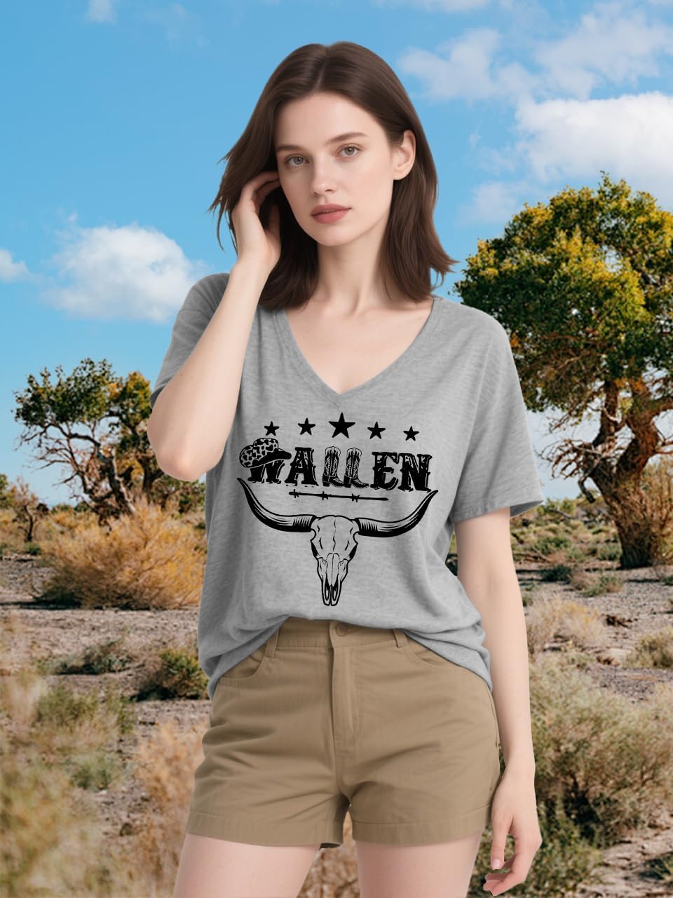 Excuse me You Look Like You Love Me Shirts Vintage Cow Skull T Shirt Country Music Graphic Tees Short Sleeve Tops - Image 3