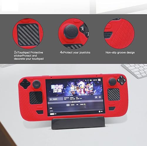 Miniatura 7 de Steam Deck Full Wrap Slim Case with Stand, Removable Face Cover, Drop and Dust-Proof Gaming Case, Comfortable Protective Case, Accessories, Touchpad