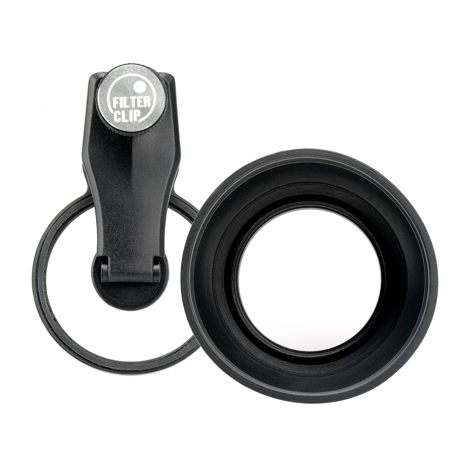 EXAPRO EXP-LH-01 klips filtrujący i osłona obiektywu, akcesoria do smartfona, filtr obiektywu aparatu 49 mm, w zestawie osłona redukująca odbicie szkła, kompatybilny ze smartfonem iPhone/Android