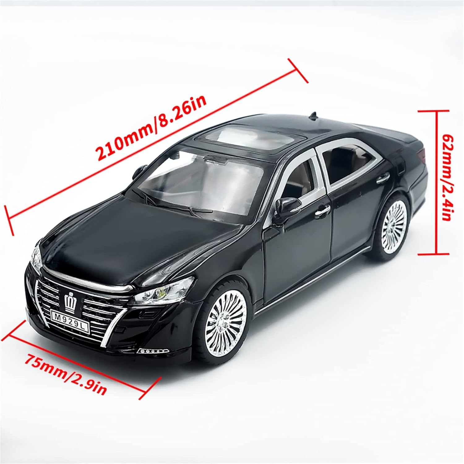 精巧な自動車モデル トヨタクラウン1/24シミュレーションメタルモデル