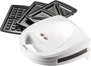 Judge JEA59 Toasted Sandwich Maker, Waffle Maker and Panini Grill Press with 3 Non-Stick Dishwasher Safe Grill Plates – 2 Year Guarantee