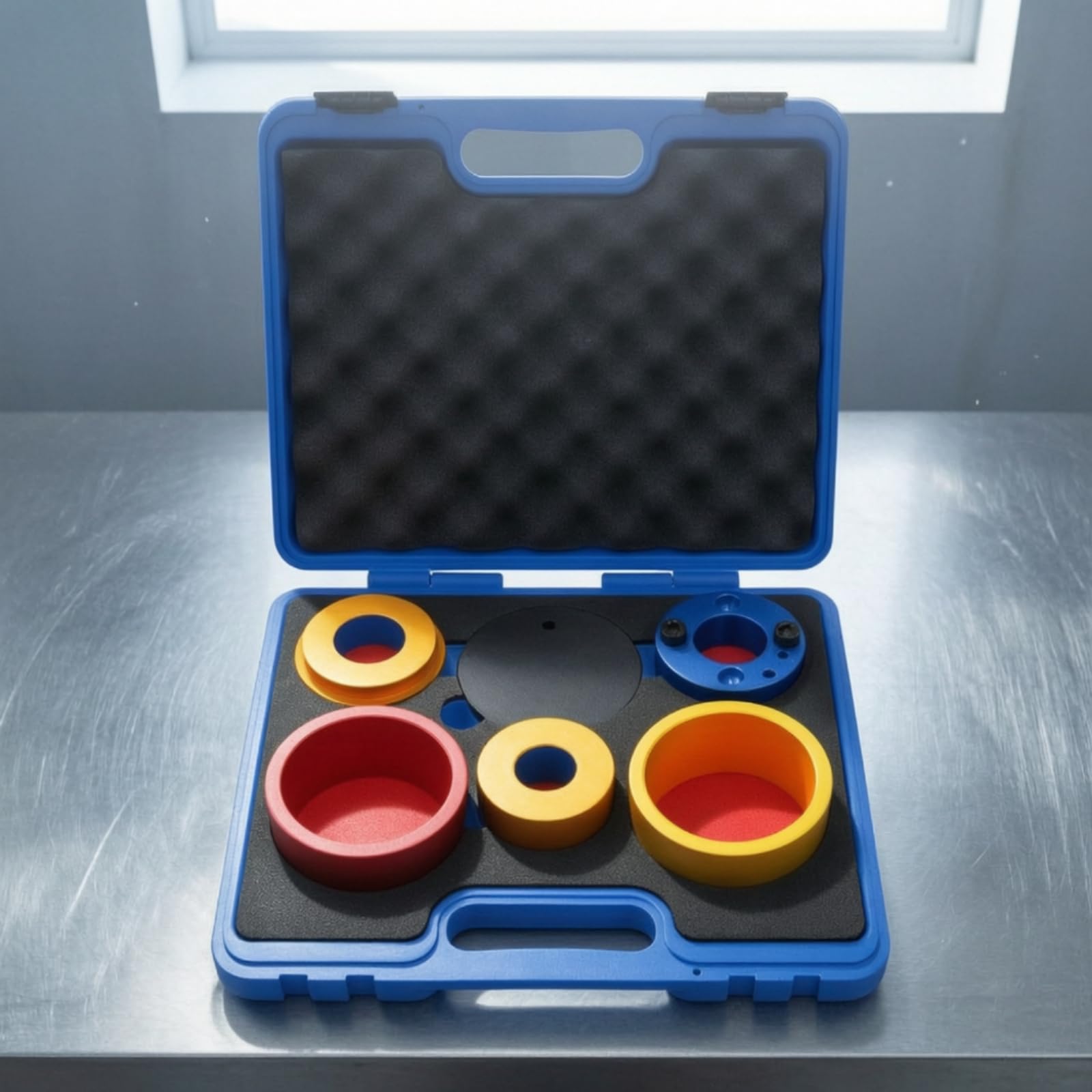Instalador Retén Cigüeñal Profesional Kit Instalación Retén con Estuche Anodizado Herramienta para Garaje, Naranja