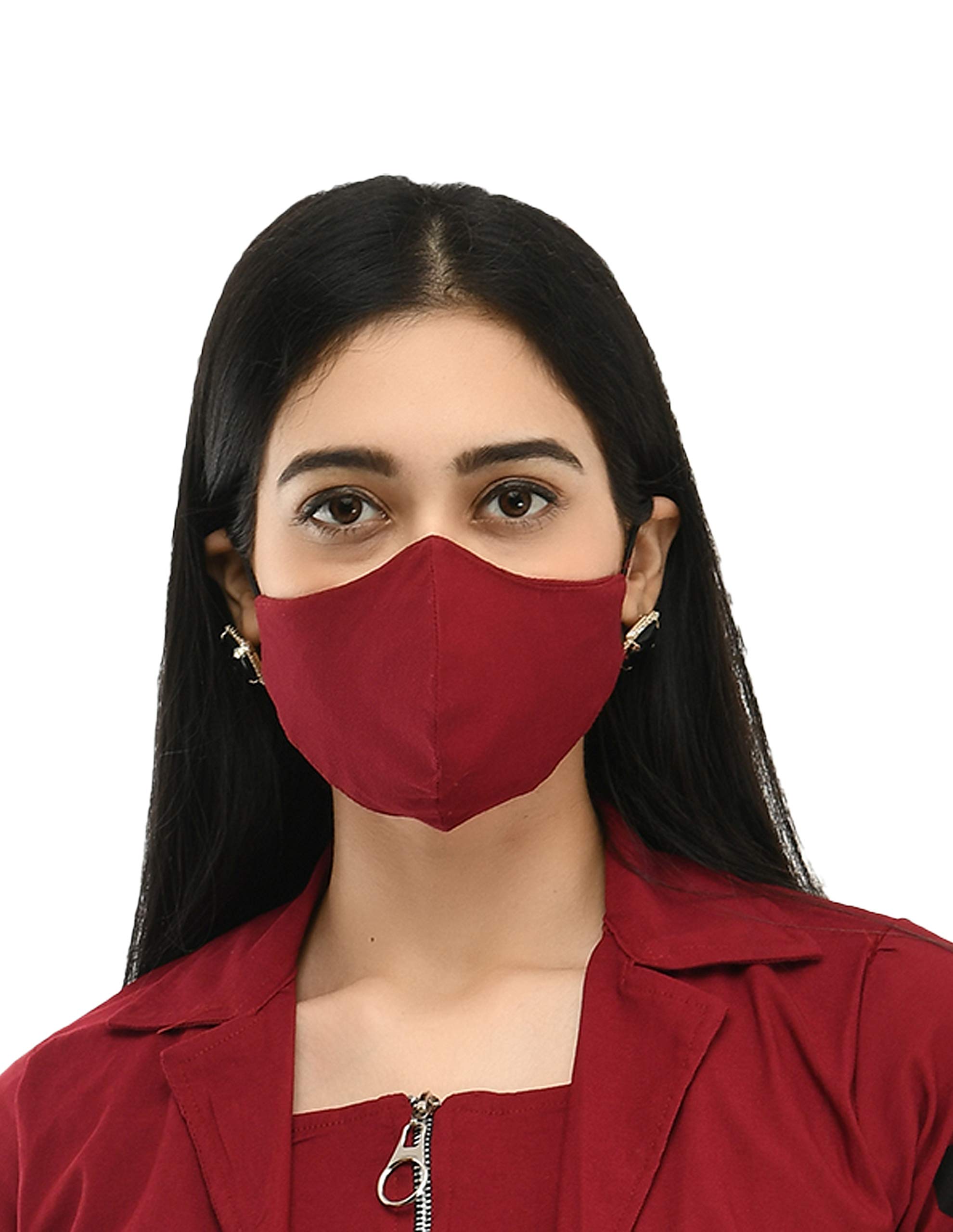 Neysa Linen Fabric Reusable 3 Ply Cloth Face Mask for Unisex-picture-3
