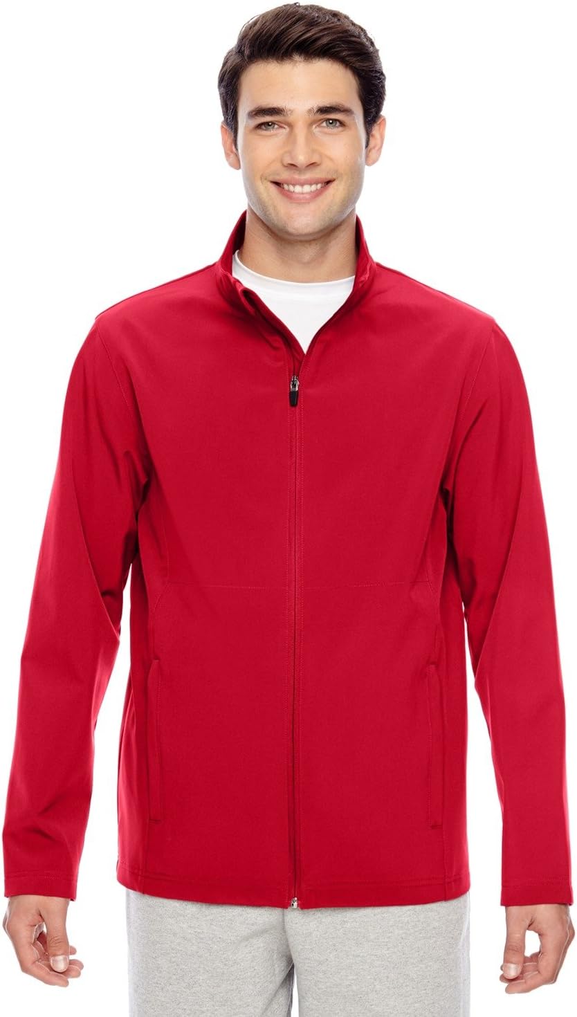 TEAM 365Men's Leader Soft Shell Jacket, Medium, Sport RED