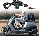 Electric Scooter Throttle Grip with Voltmeter Digital 12V-84V Key Lock LED Display 22 mm Handlebar Accessories Black - 4