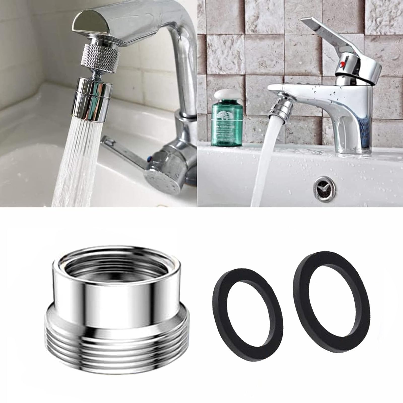 ORTAVA Adapter do kranu, adapter gwintowany do gwintu zewnętrznego M22 na gwint wewnętrzny M16, idealny do perlatora i umywalki