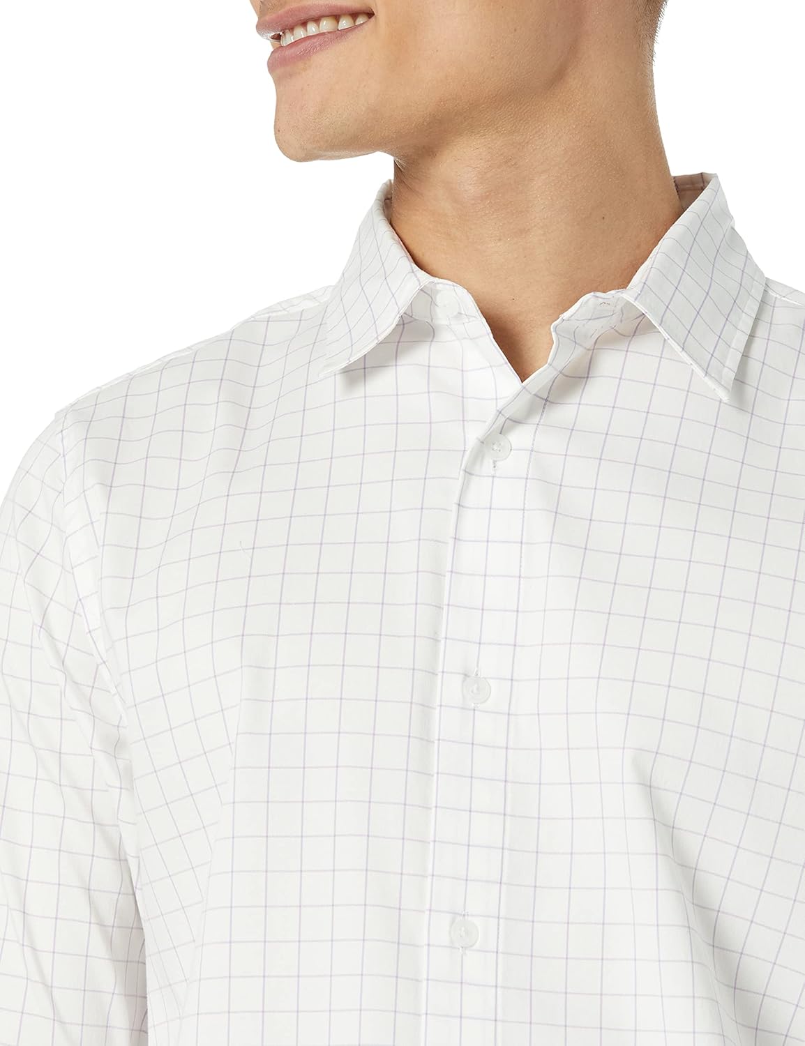 Amazon Essentials Men's Slim Fit Long Sleeve Wrinkle Resistant Stretch Dress Shirt - Image 3