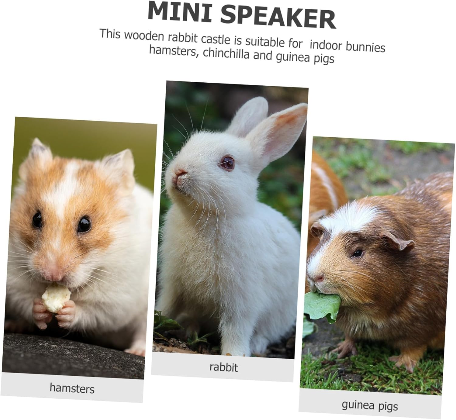 Rabbit Castle Hideout for Indoor Bunnies Detachable Habitat with Stairs Spacious Wooden Play Platform for Pets for Guinea Pigs and Hamsters