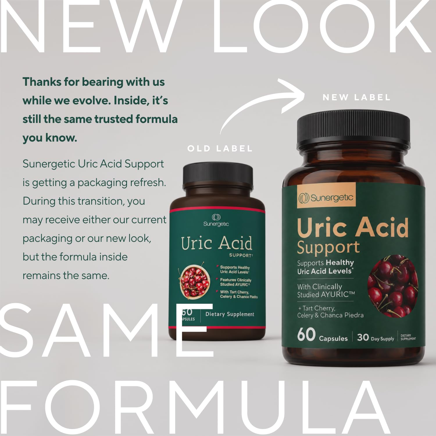 Sunergetic Premium Uric Acid Support Supplement – Uric Acid Cleanse & Kidney Support – Includes Tart Cherry, Chanca Piedra, Celery Extract & Turmeric - 60 Capsules — Amazon image 3
