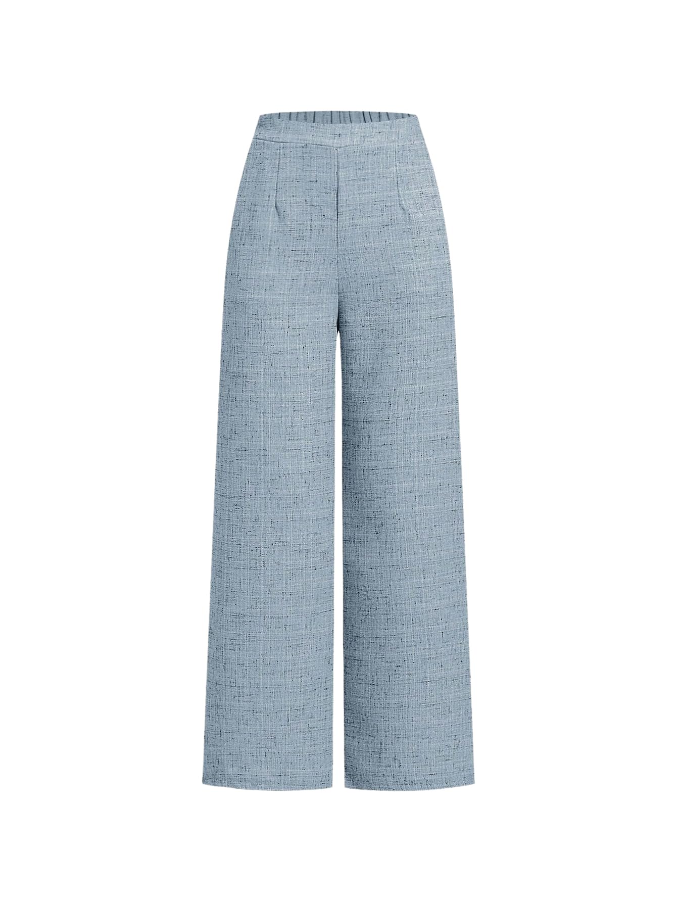 Womens Wide Leg Dressy Pants Elegant High Elastic Waist Business Casual Trousers