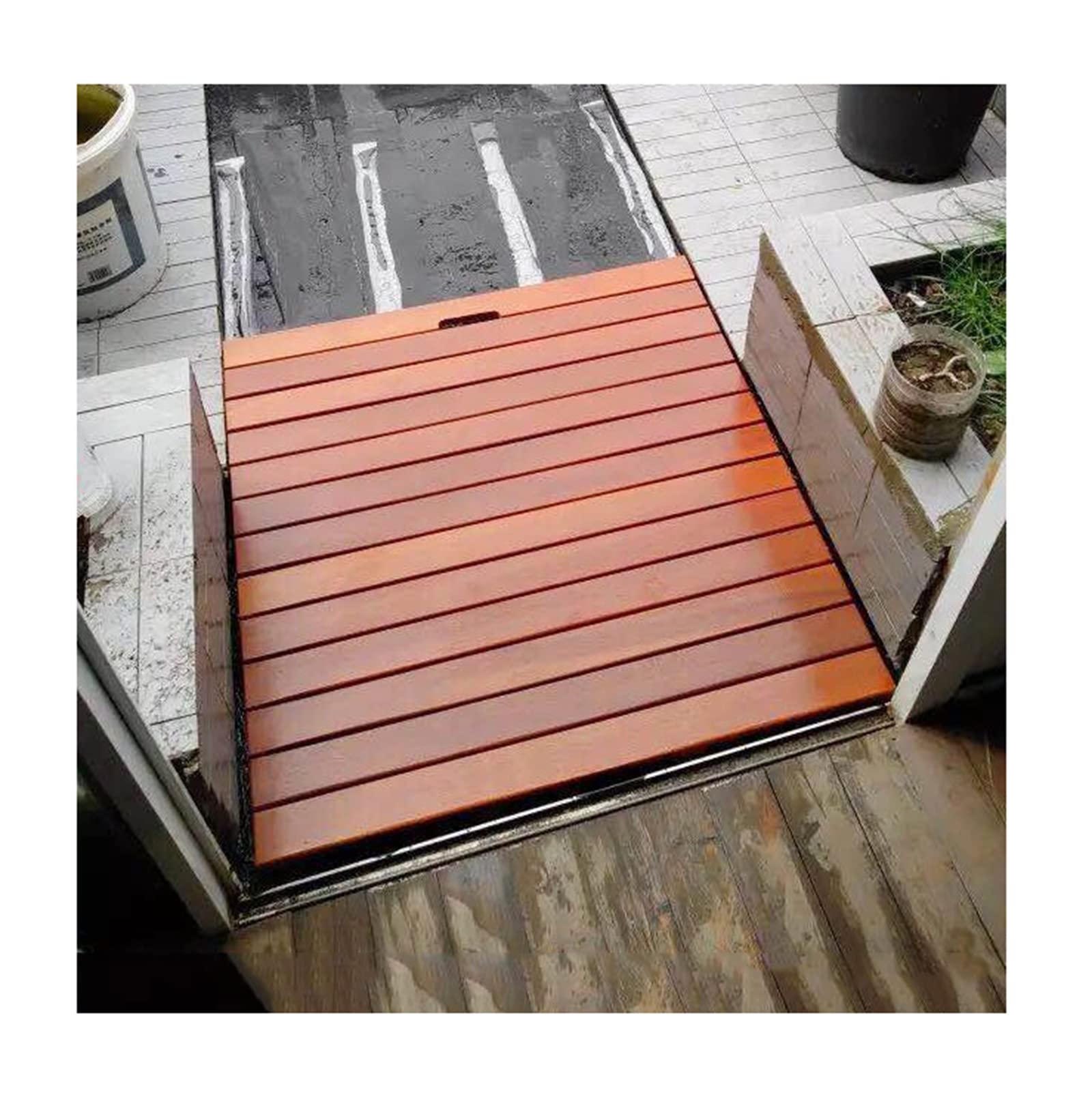 Tapis de Bain en Bambou Naturel 30x50 cm pour Douche Ecologique