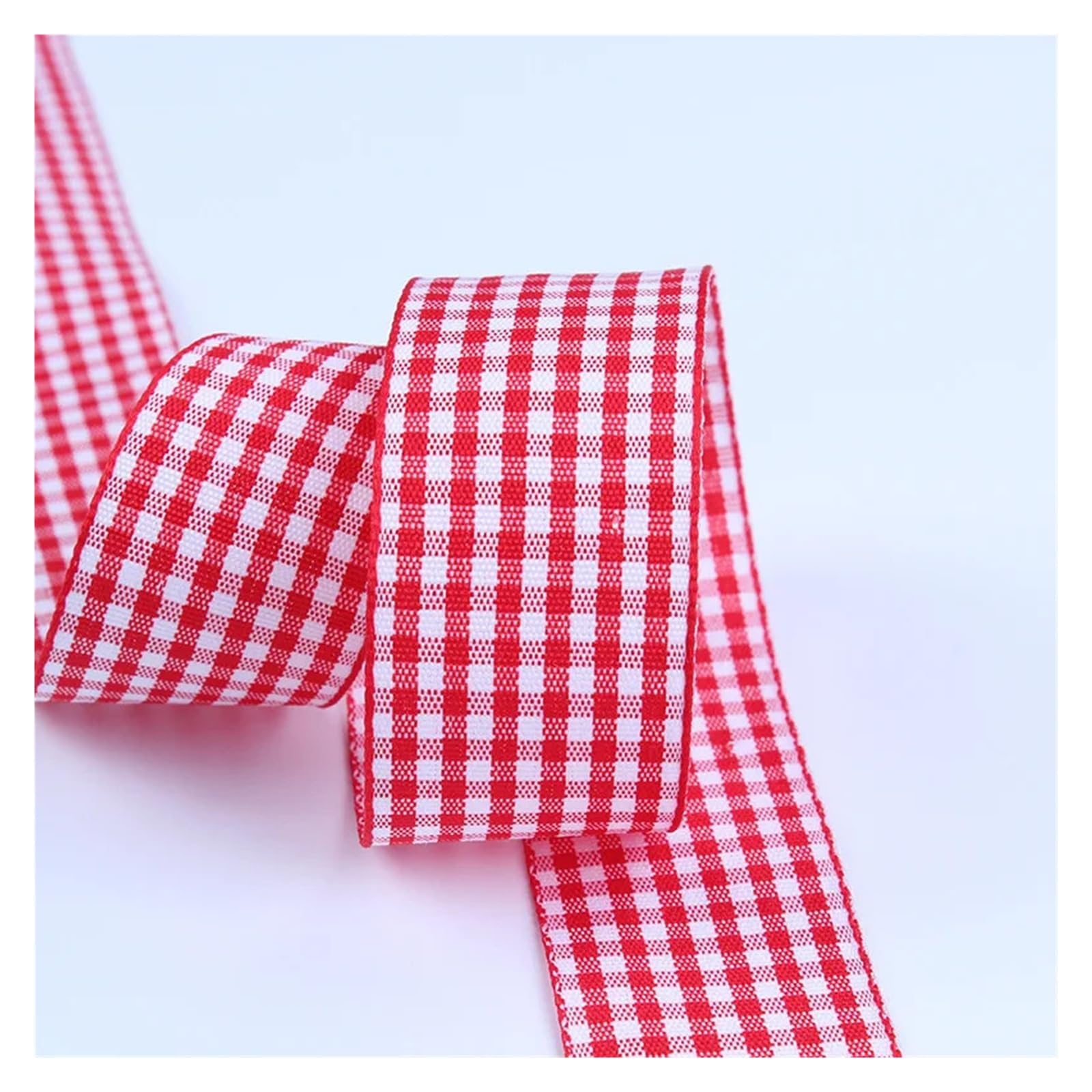 Karierte Bandrolle aus Baumwolle mit Gingham-Karomuster