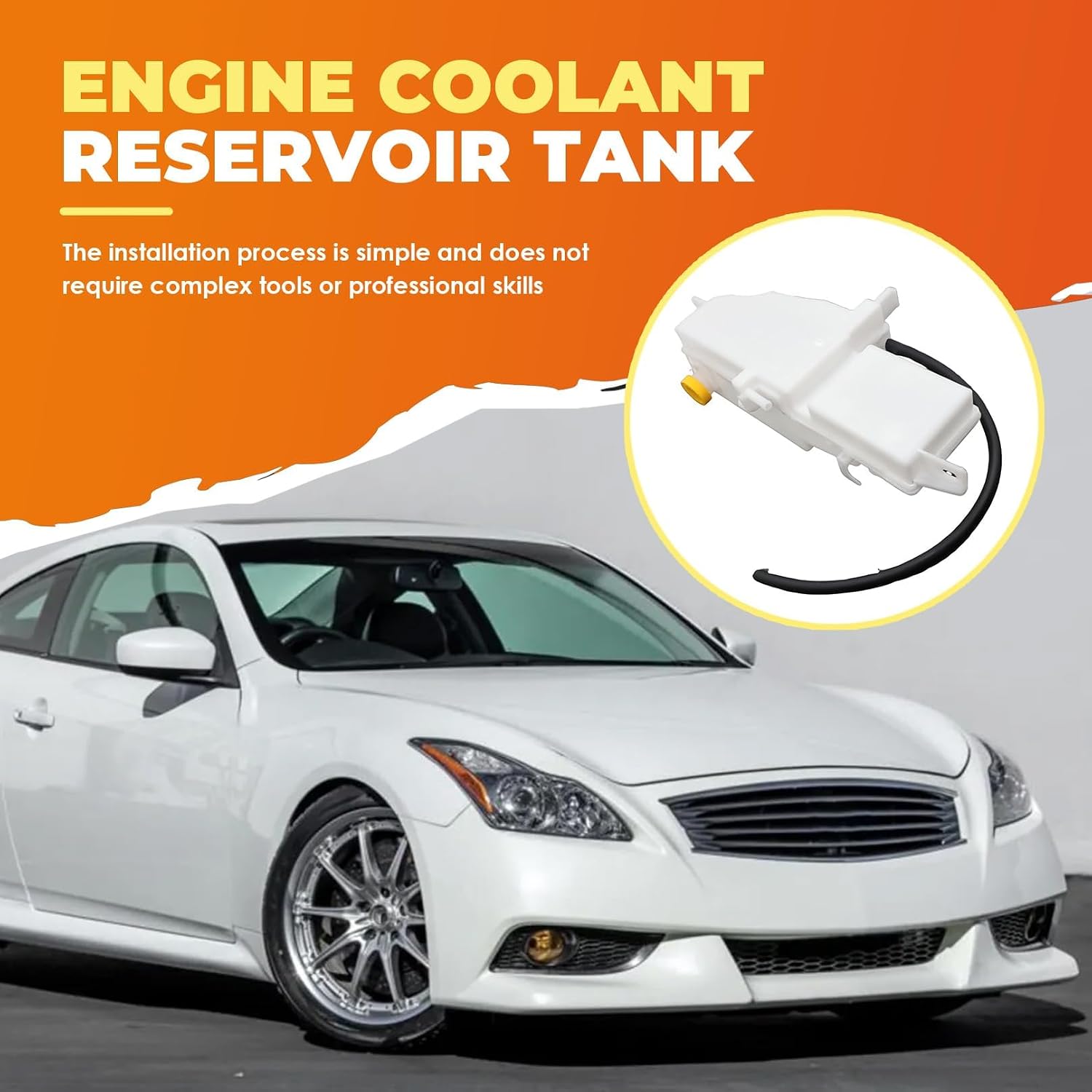 Coolant Reservoir Tank Compatible with G25 G35 G37 Q40 Q60 2007-2015 Replace 21710-JK000
