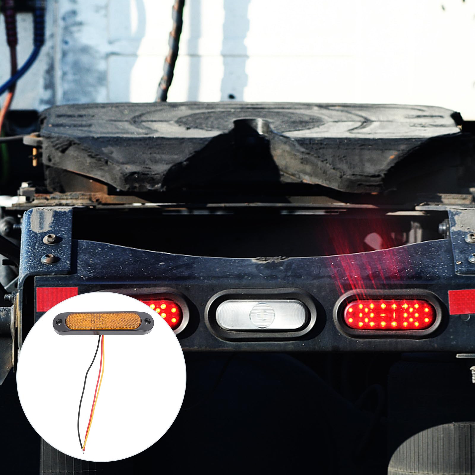 4 Luces Laterales LED para Camión y Remolque 27 LED 12v-30v Luz de Freno y Señalización Amarilla para Emergencia y Seguridad Vial