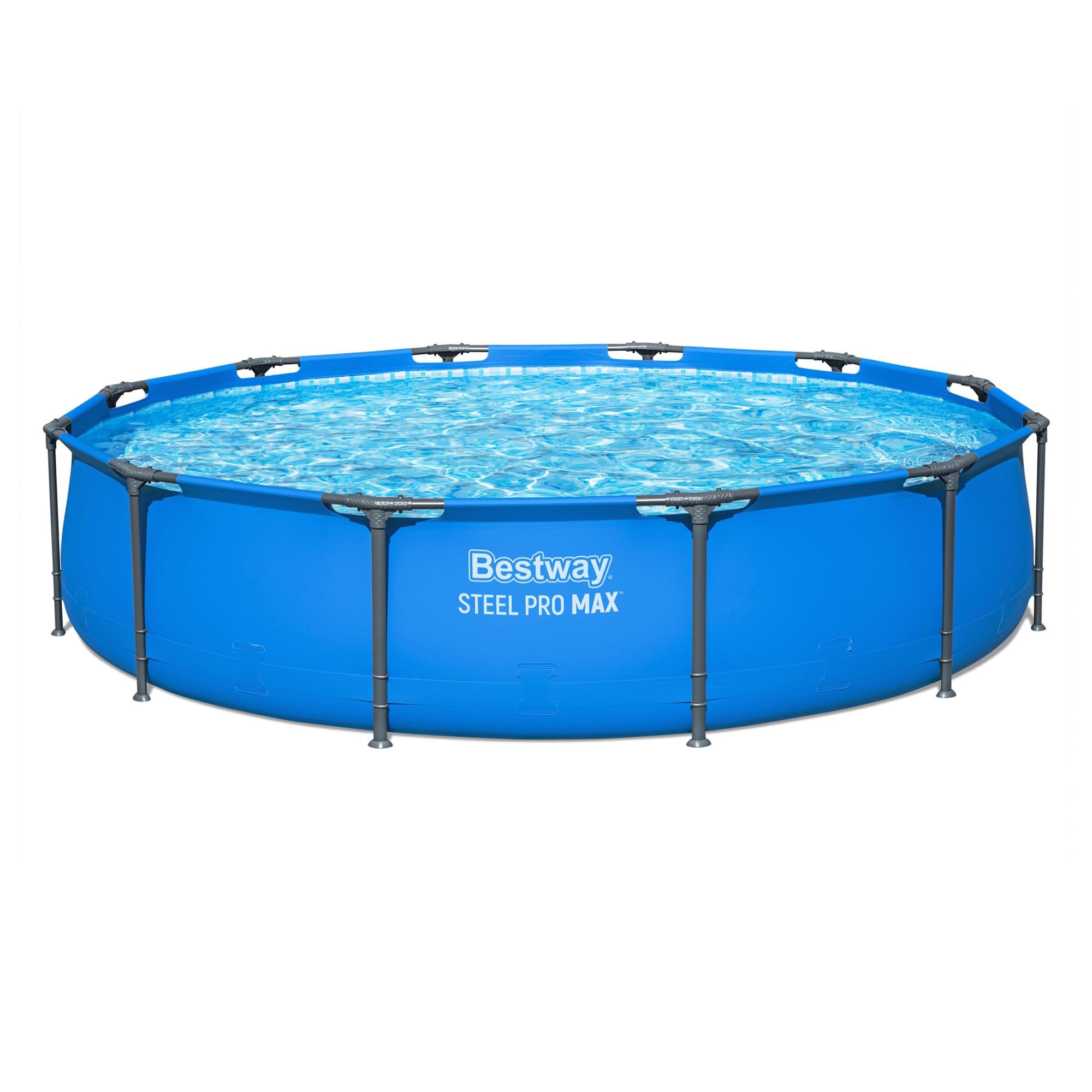 Photo 1 of Bestway Steel Pro MAX 12’ x 30" Above Ground Pool, Round Metal Frame Outdoor Swimming Pool for Backyard, Blue, Pool ONLY