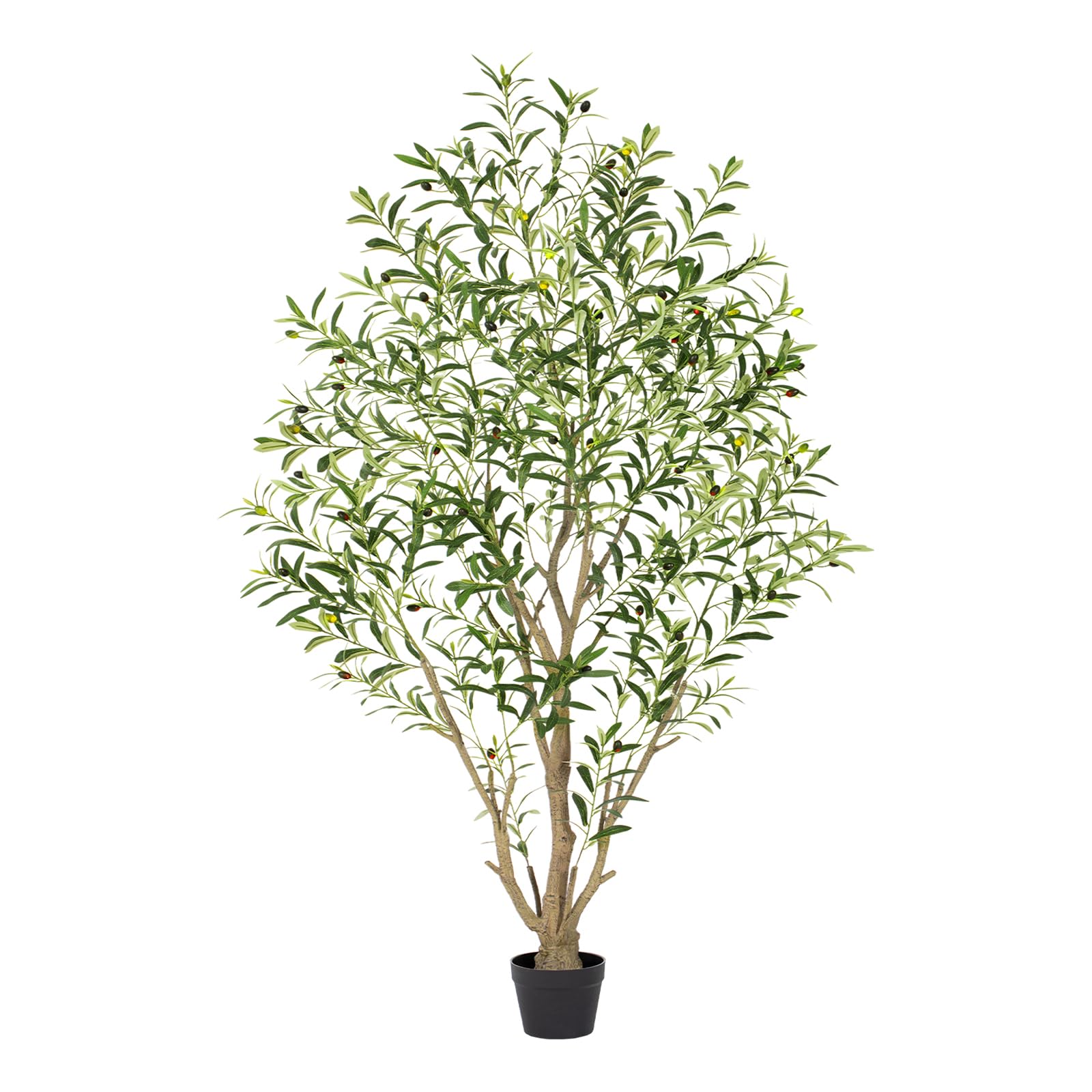 Photo 1 of Viridluxe 6ft Olive Trees Artificial Indoor, Tall Faux Olive Tree with Realistic Leaves and Lifelike Olives Fruits, Large Fake Silk Plant for Living Room Office Bedroom Balcony Home Decor