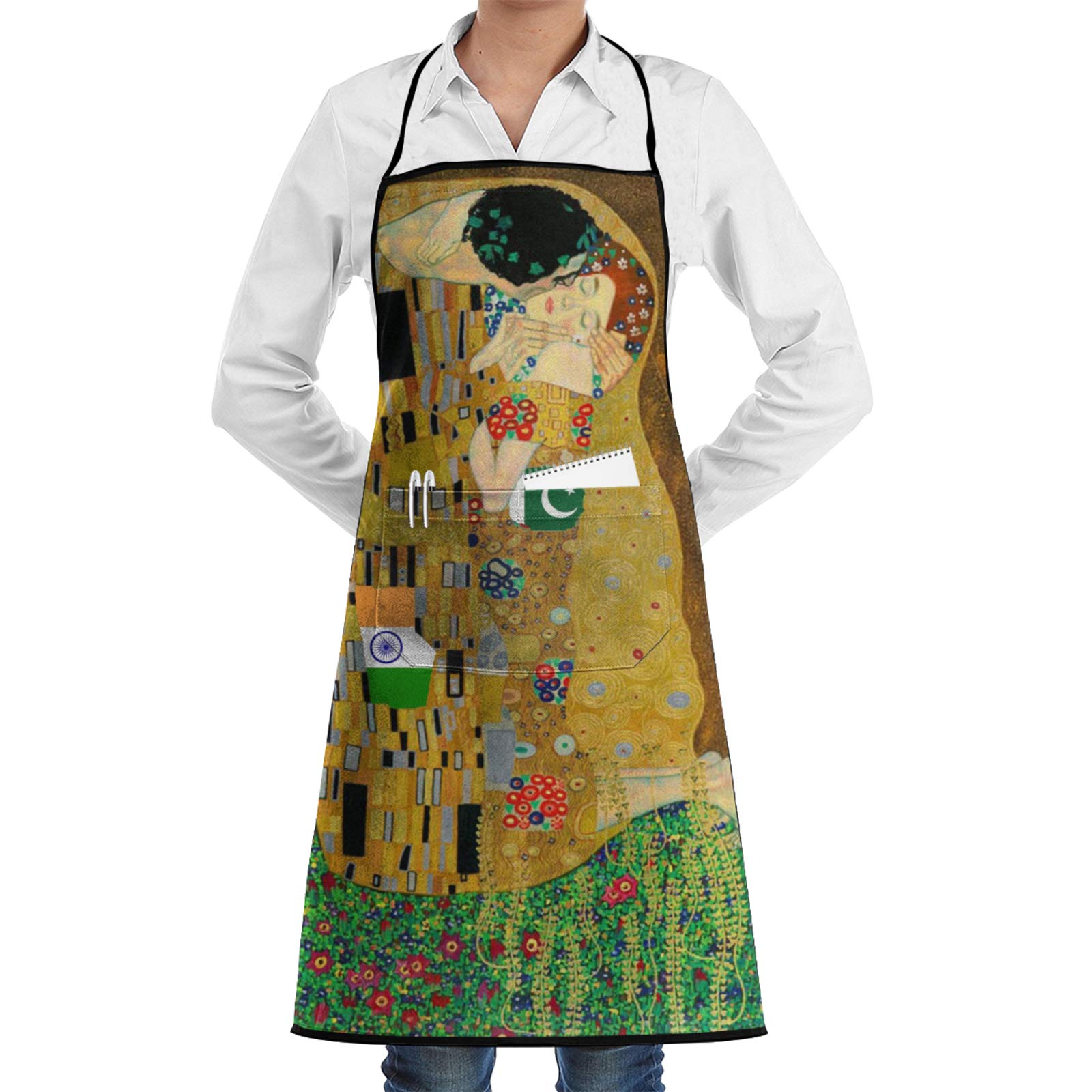 WOAIDY edvard munch the modern eye Apron, Chef Cooking Kitchen BBQ Painting Aprons with Pockets for Men Women