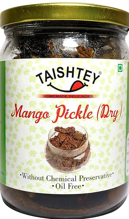 Taishtey Homemade Mango Dry Pickle Aam ka Sukha Achar, 500 gram Jar