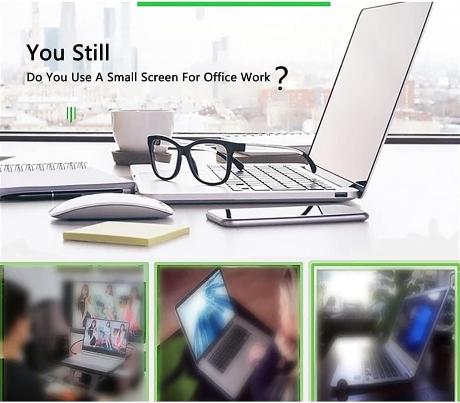 Lupa ekranowa do tabletów Okulary powiększające Lupa do ekranu laptopa 21" Podstawka do laptopa ekran przeciw promieniowaniu powiększalnik ekranu bez regulacji kąta Lupa ekranowa HD